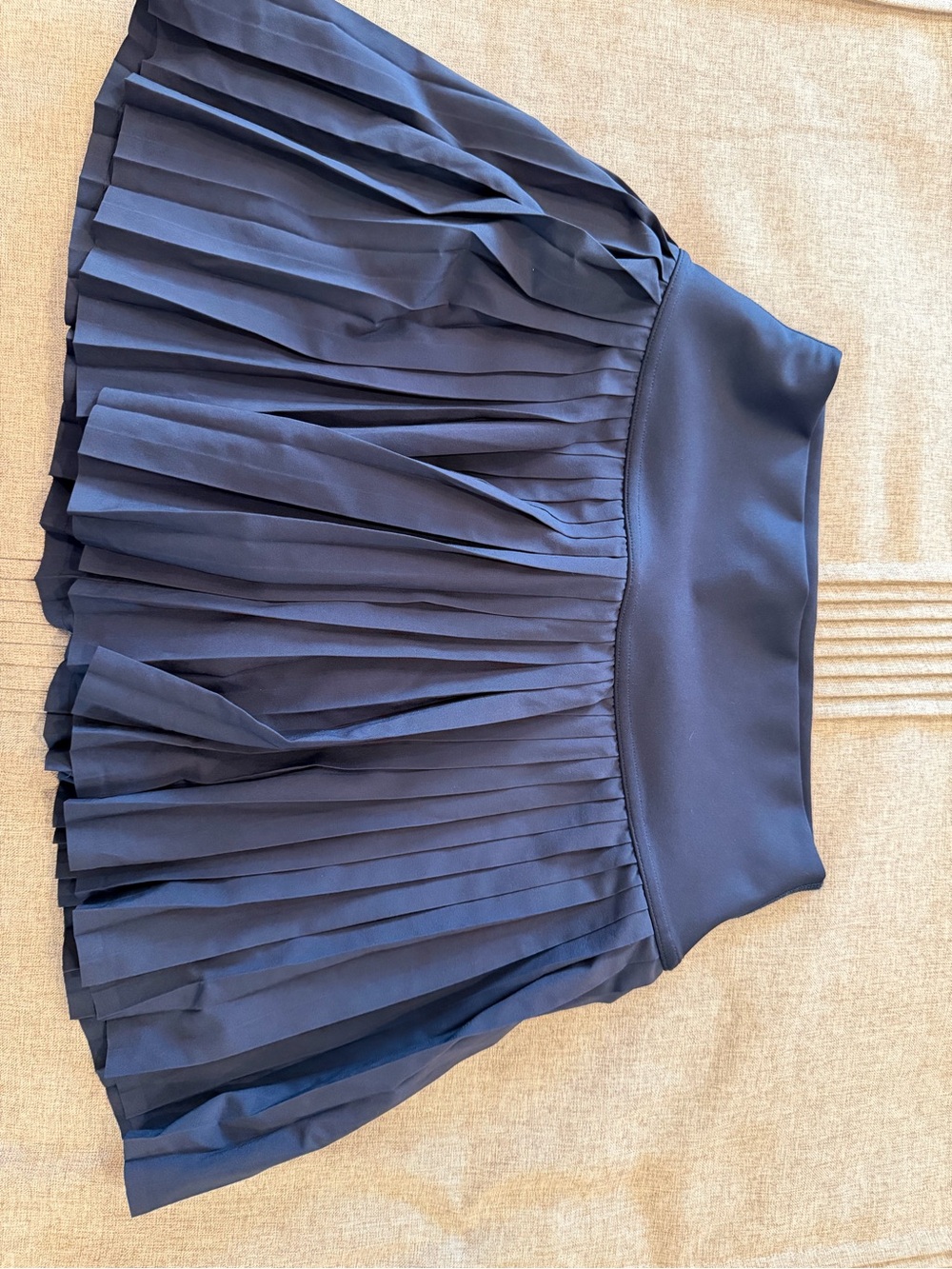 ALO Yoga Navy Pleated Skater Skirt